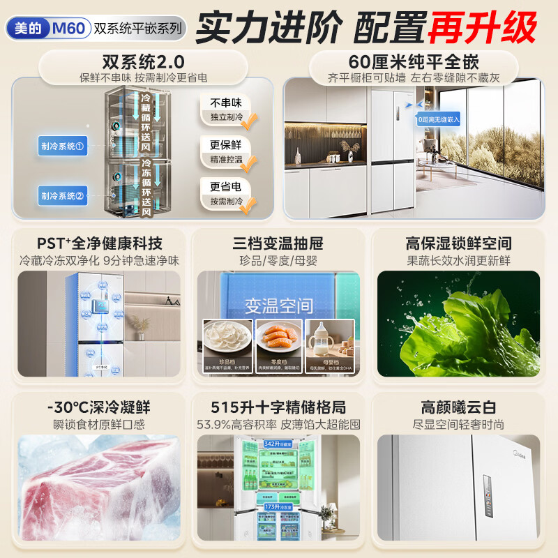 美的MR-541WUSPZE冰箱图片