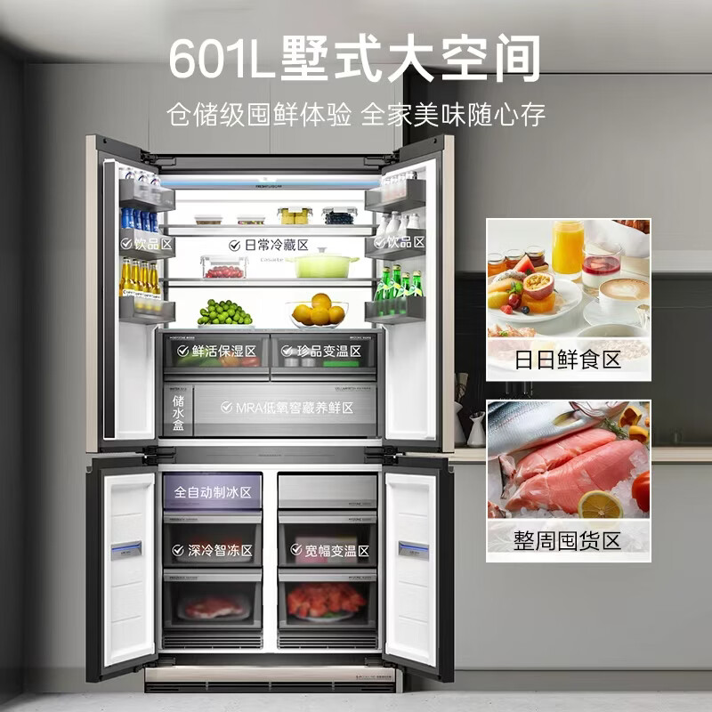 卡萨帝BCD-601WGCTDM4DBU1冰箱图片