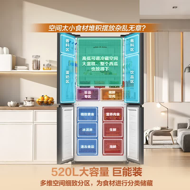 容声BCD-520WD12FP冰箱图片