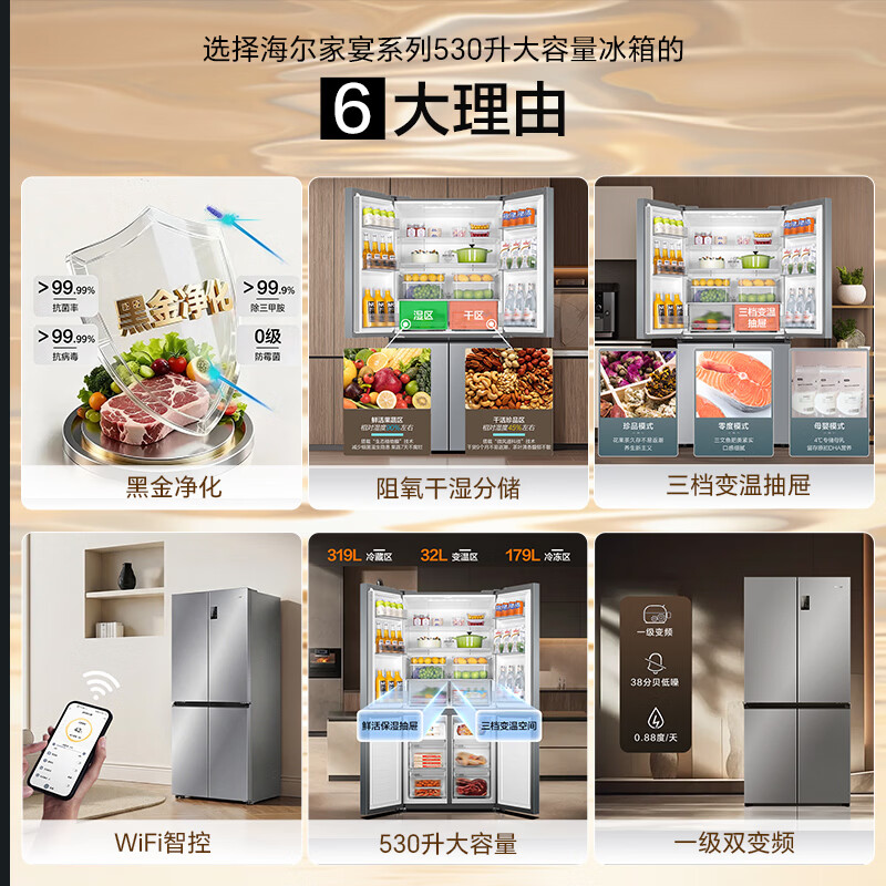 海尔BCD-530WGHTD59XMU1冰箱图片