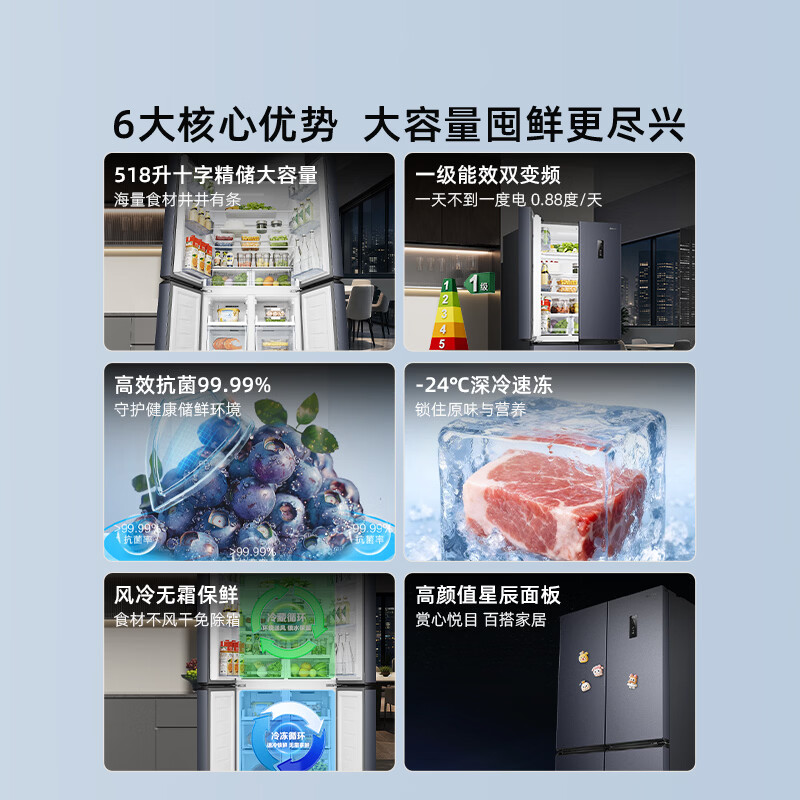 海信BCD-518S3CNKQD冰箱图片