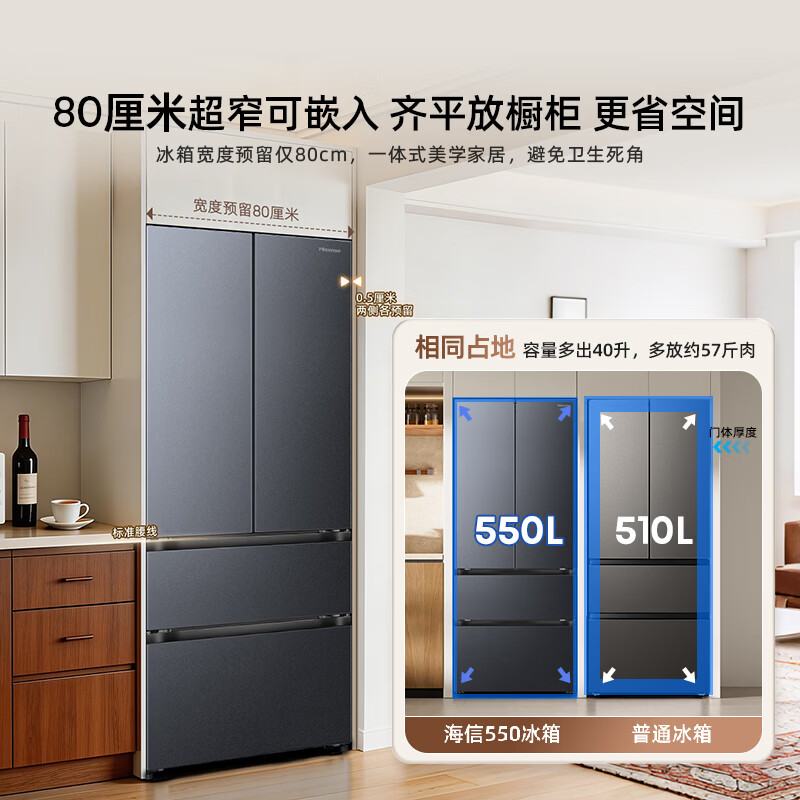 海信BCD-550E5SFQKD冰箱图片