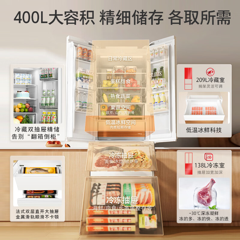 东芝GR-RF420WI-PM171冰箱图片