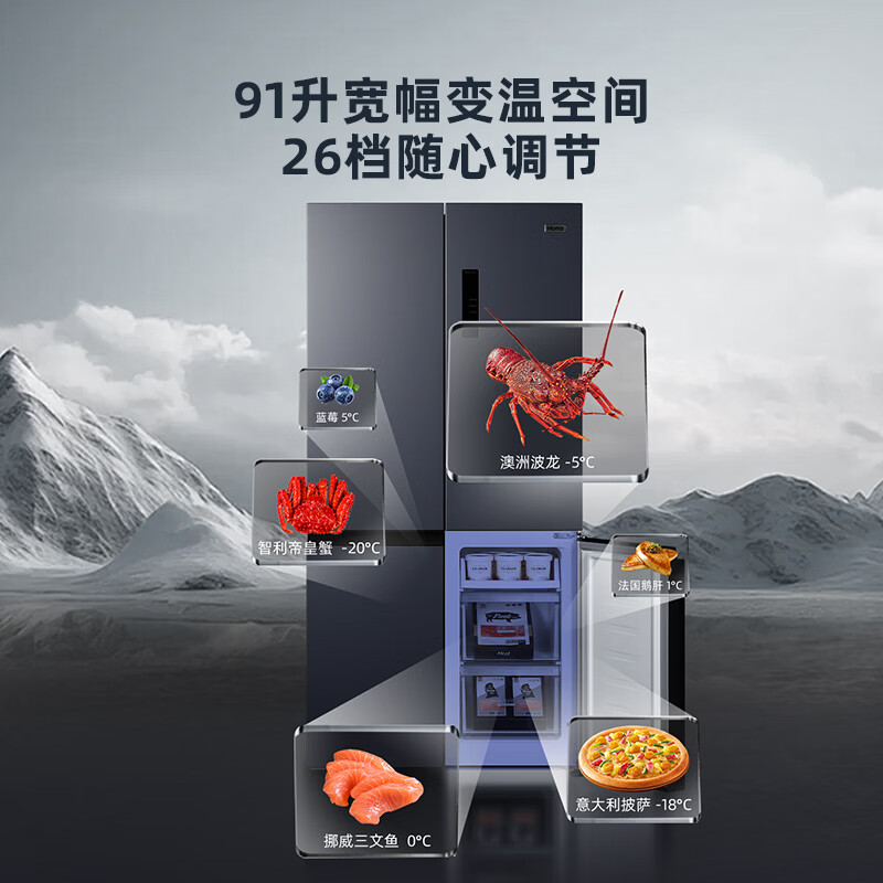 奥马586WDH/B冰箱图片
