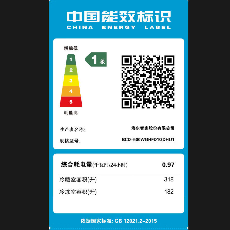 海尔BCD-500WGHFD1GDHU1冰箱图片