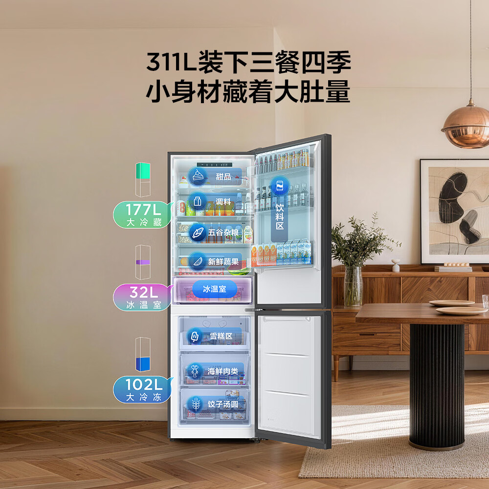 TCL-R311V5-B冰箱图片