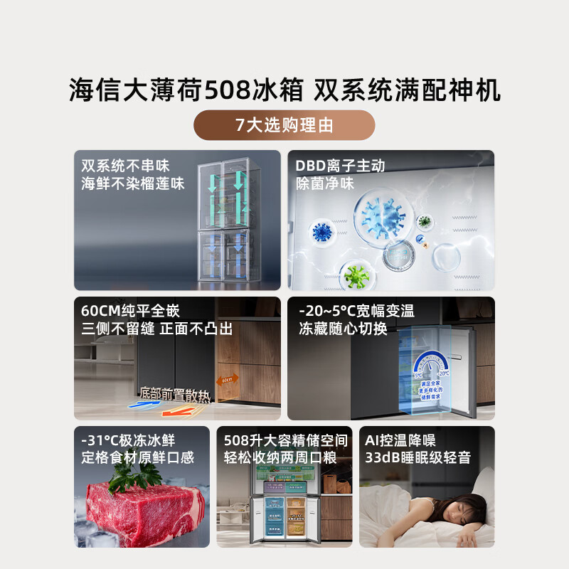 海信BCD-508S3CZKQD冰箱图片
