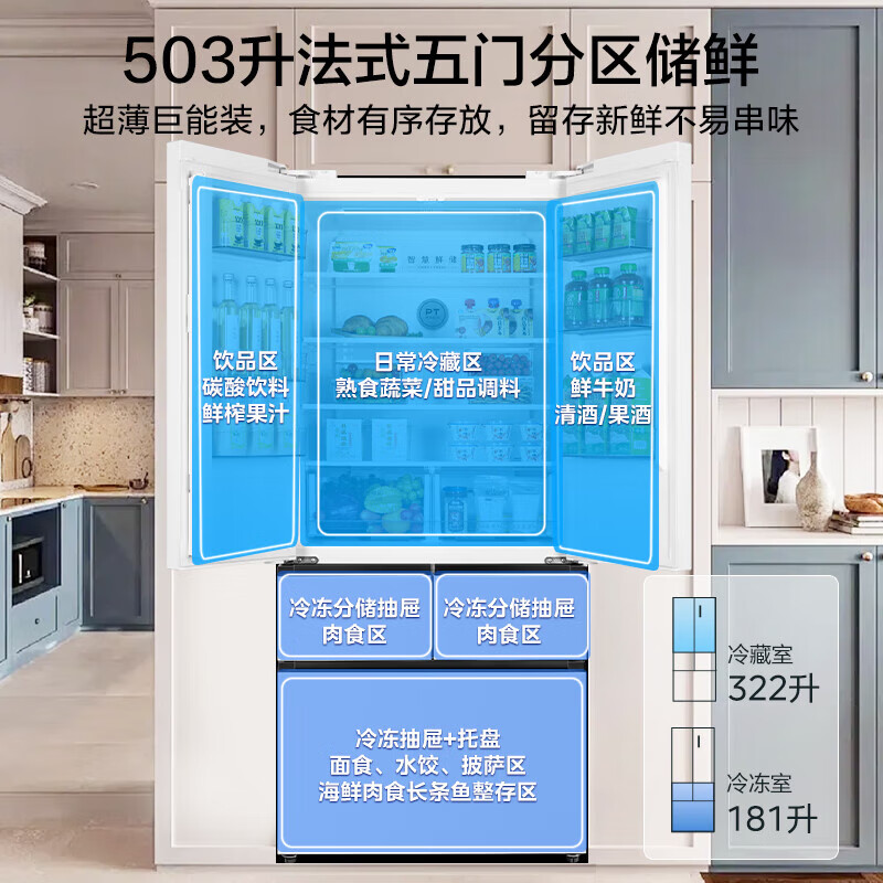 美的MR-528WUFPZE冰箱图片