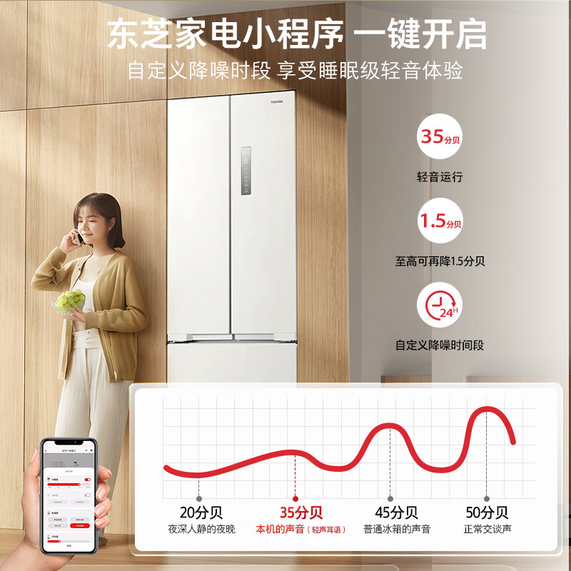 东芝GR-RF420WI-PM171冰箱图片