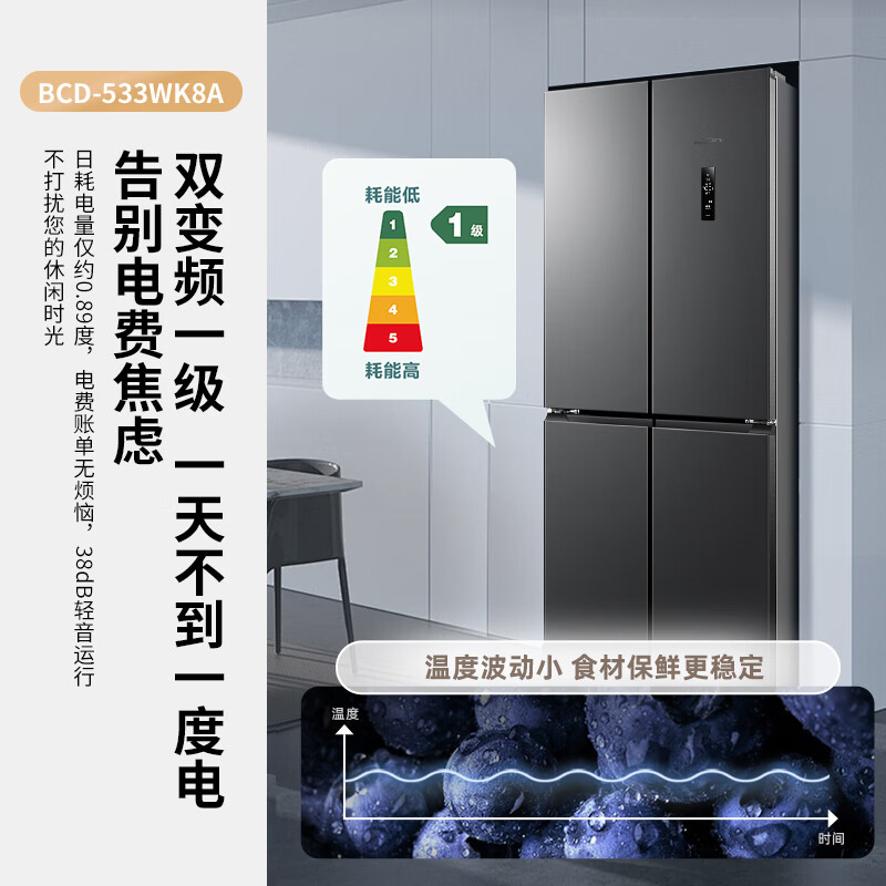 新飞BCD-533WK8A冰箱图片