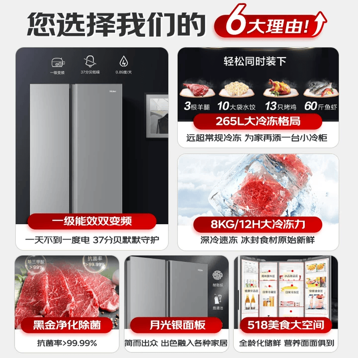 海尔BCD-518WLHSSEDS9冰箱图片