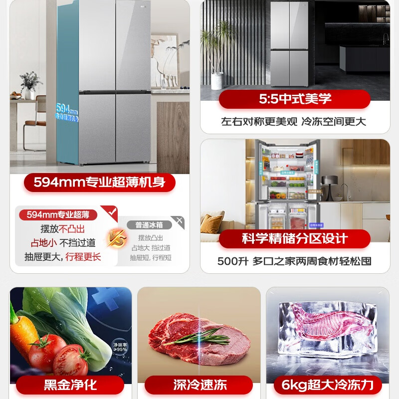 海尔BCD-500WGHTDEDSWU1冰箱图片