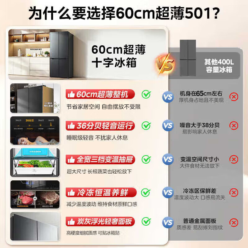 美的BCD-501WSPM(Q)冰箱图片