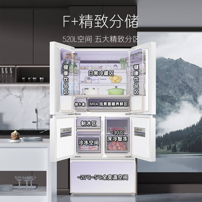 卡萨帝BCD-520WLCFPM4WKU1冰箱图片