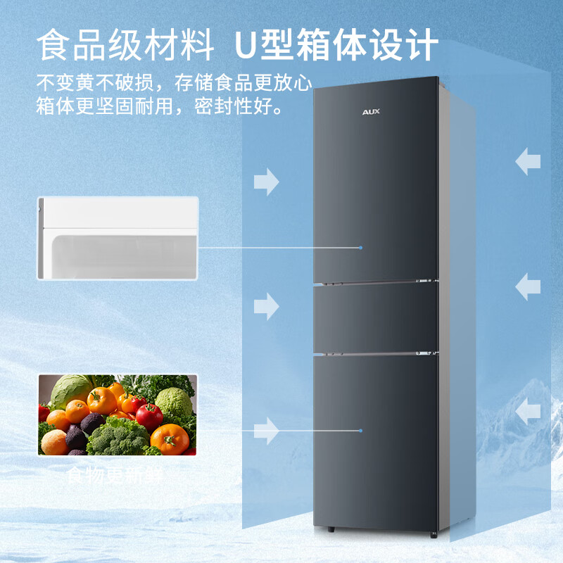 奥克斯BCD-218WN冰箱图片