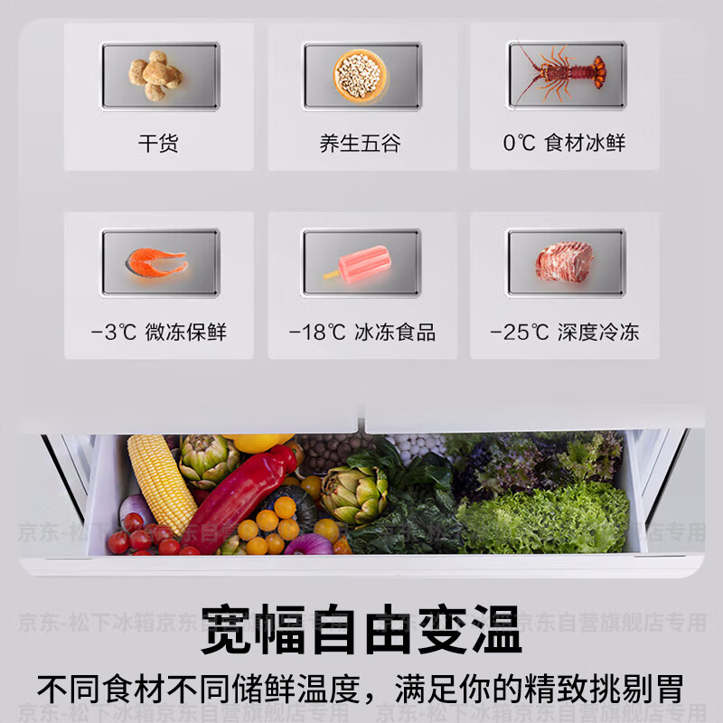 松下NR-EW46TGB-W冰箱图片