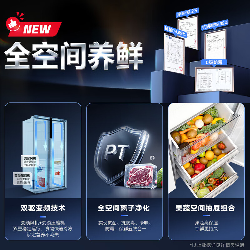 美的MR-643WUKGPZE冰箱图片
