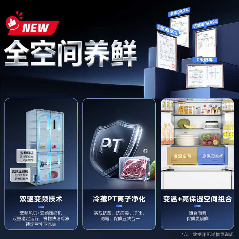 美的BCD-325WFPM(E)冰箱图片