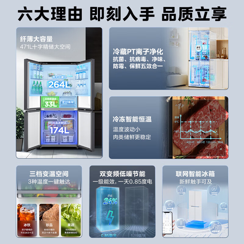 美的BCD-471WSPZM(E)冰箱图片