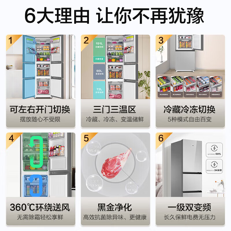 海尔BCD-283WLHC357SW冰箱图片