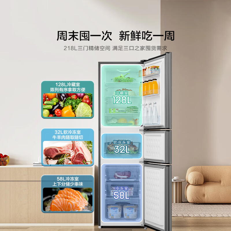 海信BCD-218YK1F冰箱图片