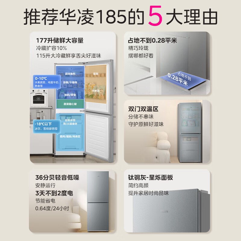 华凌HR-185冰箱图片