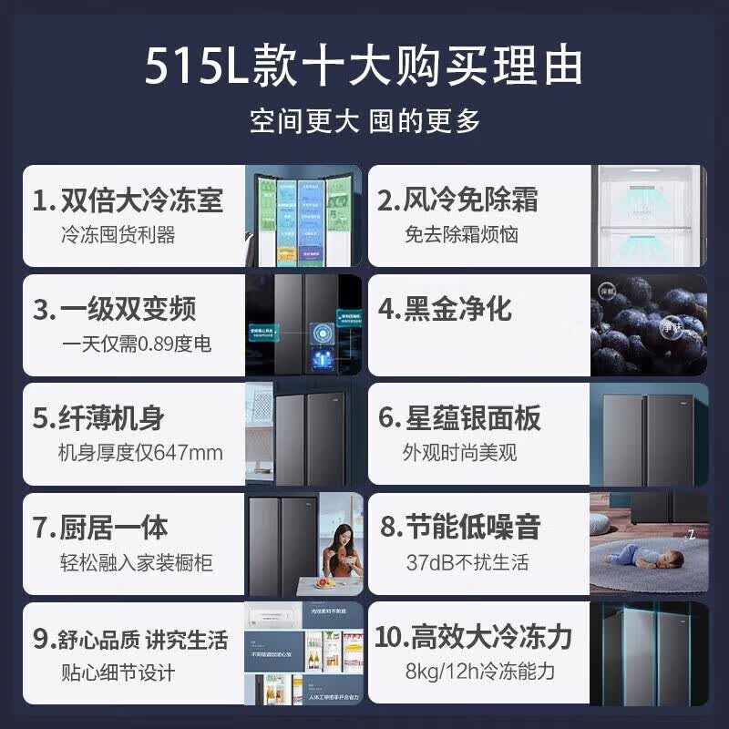 海尔BCD-515WLHSSEDS9冰箱图片