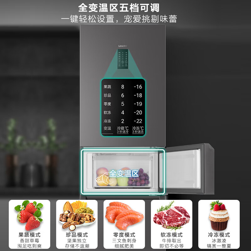 海尔BCD-218WGLC3D7S9U1冰箱图片