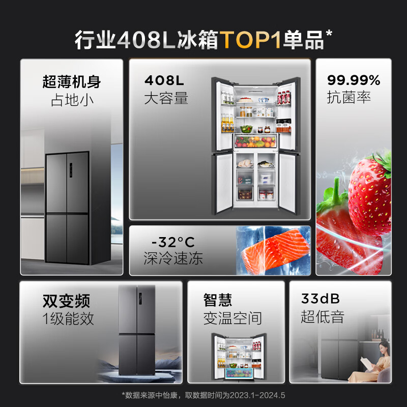 TCL-BCD-408WPJD冰箱图片