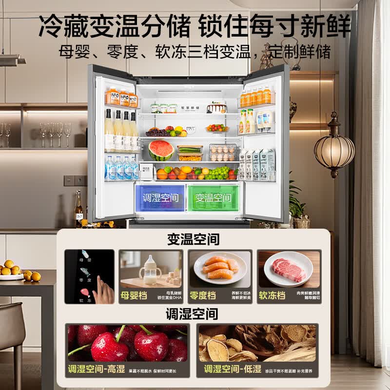 美的BCD-558WUFIPZM(E)冰箱图片