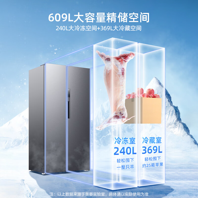 美菱BCD-609WPCX冰箱图片