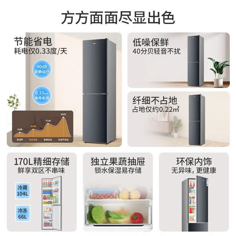 奥克斯BCD-170K192L冰箱图片