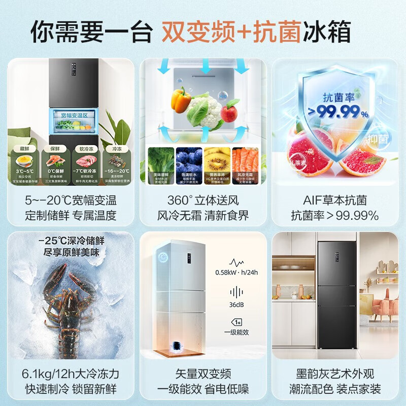 容声BCD-252WD18NP冰箱图片