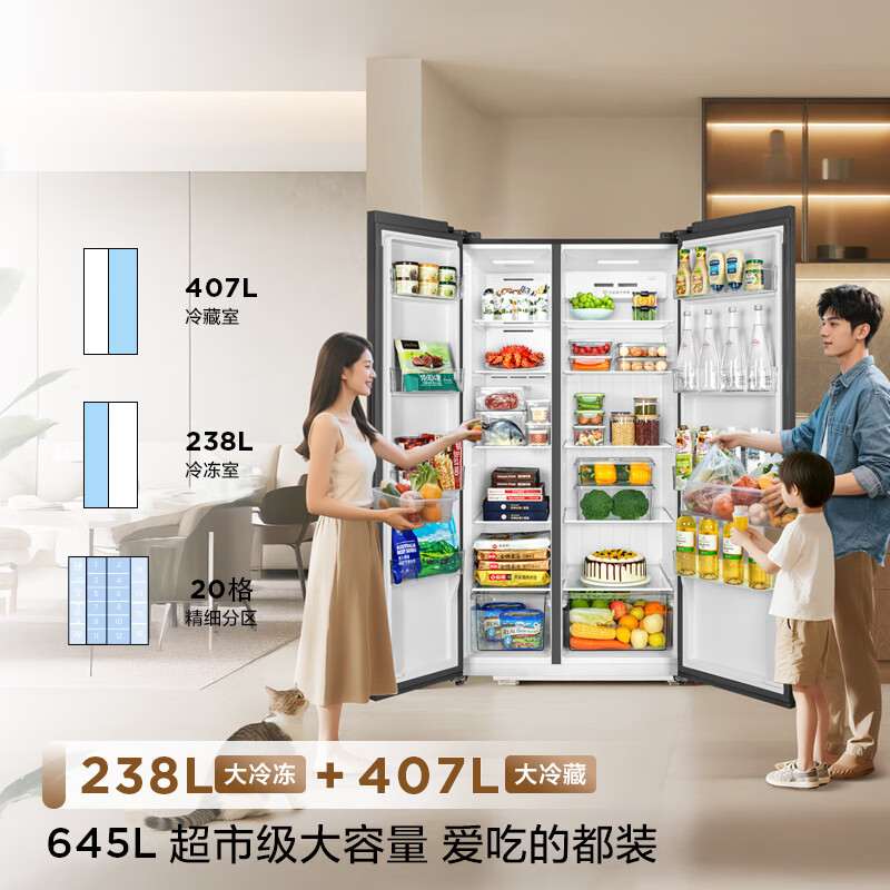 TCL-R645V8-S冰箱图片