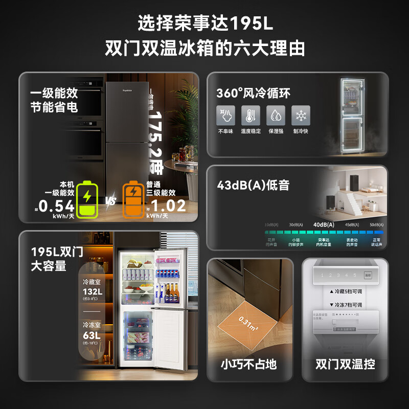 荣事达R195F冰箱图片