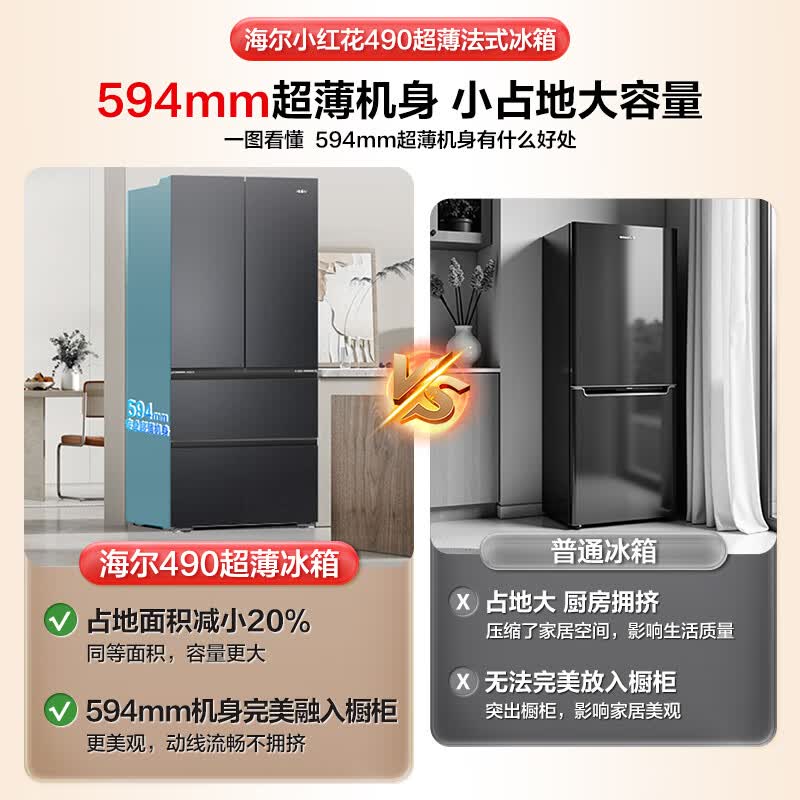 海尔BCD-490WGHFDEDSD冰箱图片