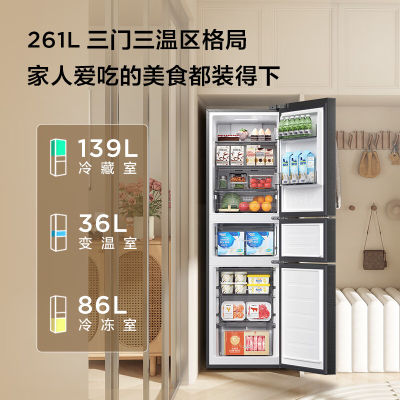 TCL-R261V7-C冰箱图片