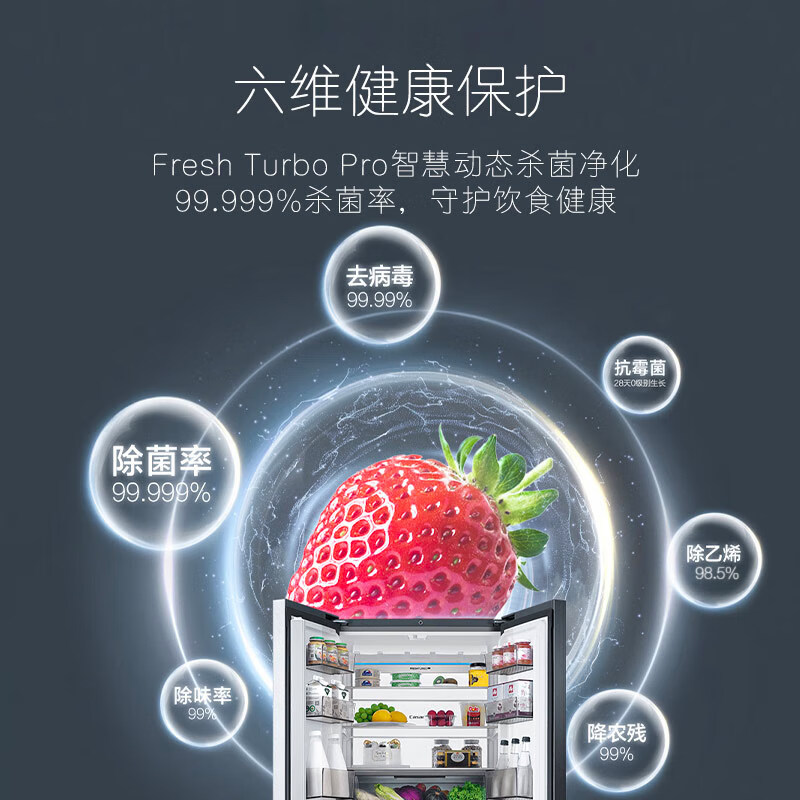 卡萨帝BCD-418WLCFDM4WYU1冰箱图片