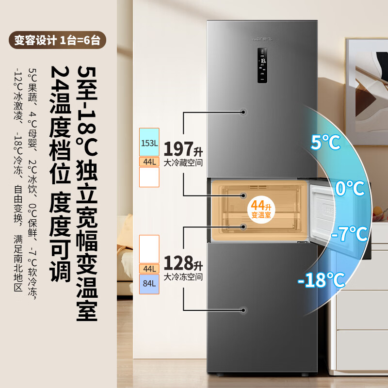 新飞BCD-281WK3AT冰箱图片