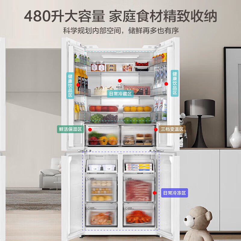 海尔BCD-480WGHTDE5WVU1冰箱图片