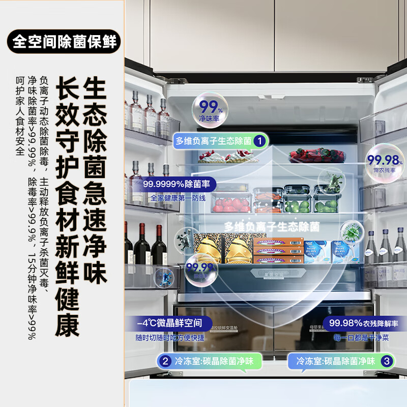 新飞BCD-535WKQ8AY冰箱图片