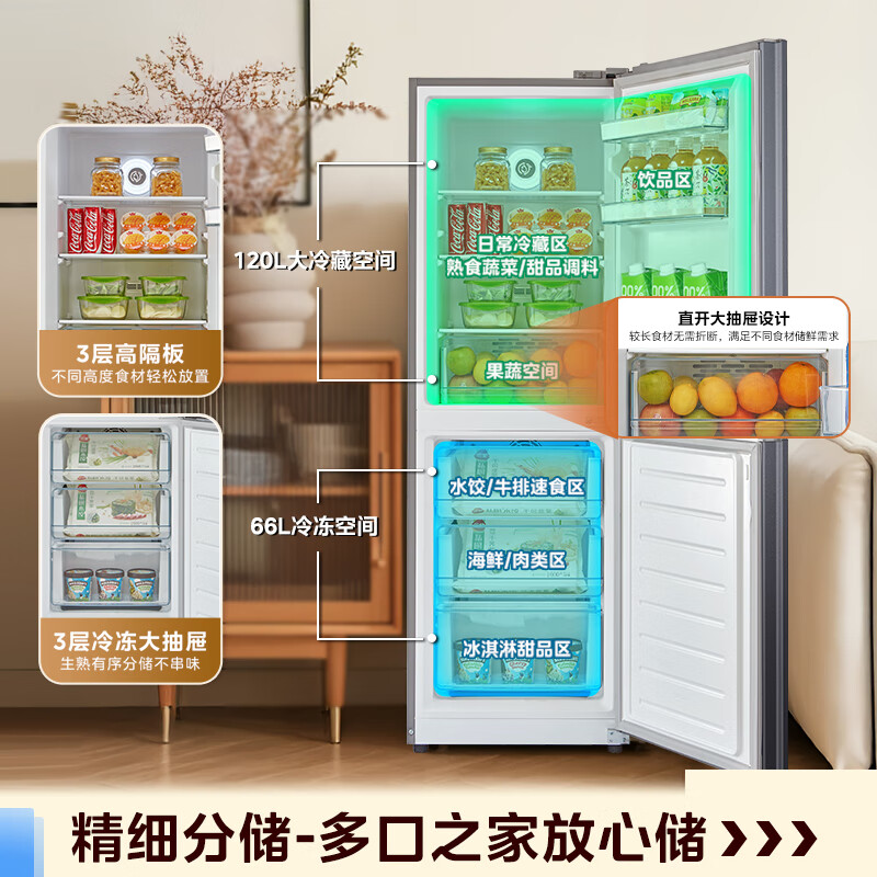 美的BCD-186WMA冰箱图片