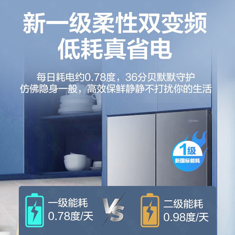 海尔BCD-405WLHTDEDS9U1冰箱图片
