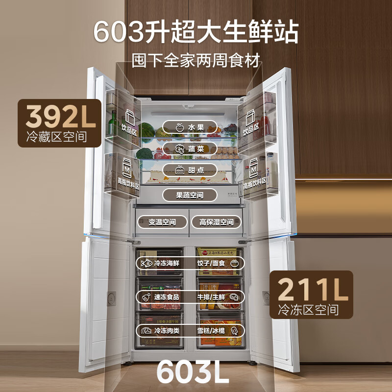 美的BCD-603WUSPZM(E)冰箱图片