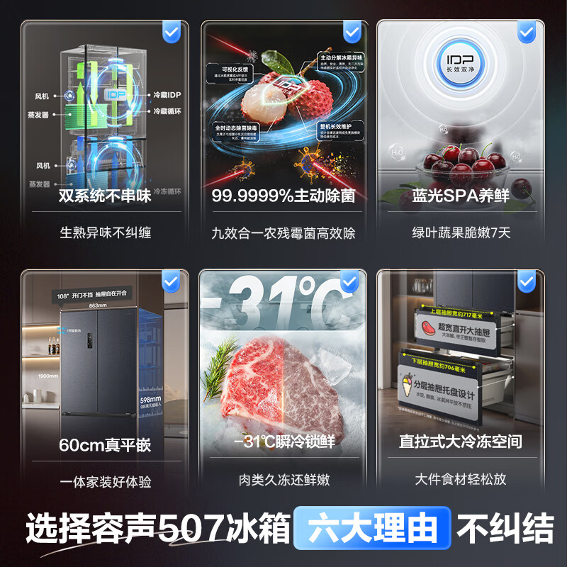 容声BCD-507E30FZLAD冰箱图片