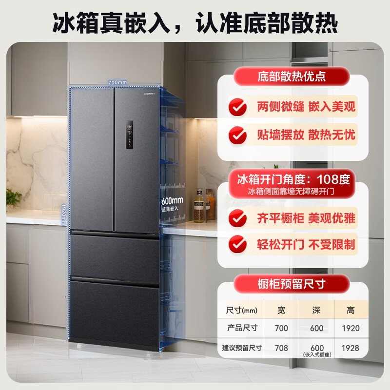 容声BCD-411N40FZLAD冰箱图片