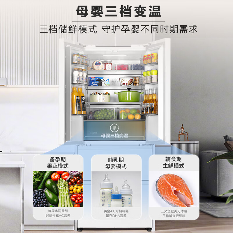 海尔BCD-410WLLFD4DM9U1冰箱图片