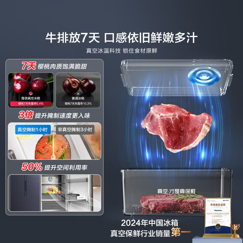 海信BCD-415WTDGVBPIV冰箱图片