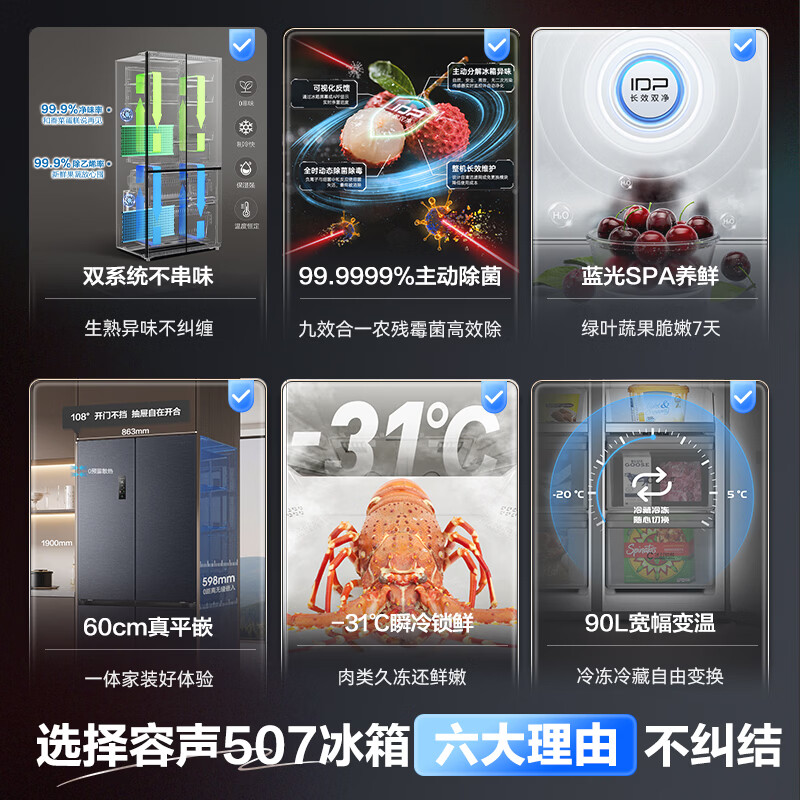 容声BCD-507E50CZLAD冰箱图片