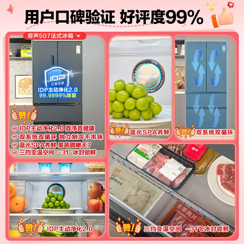 容声BCD-507E30FZLAD冰箱图片